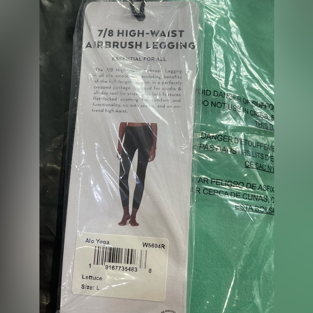 Brand New alo yoga Lettuce High-Waisted airbrush Leggings size L 7/8 - Picture 4 of 5